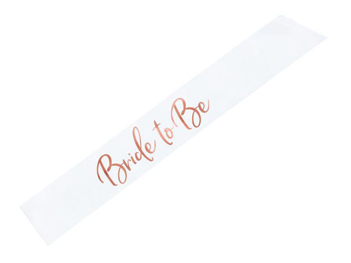 Picture of SASH BRIDE TO BE WHITE 75CM